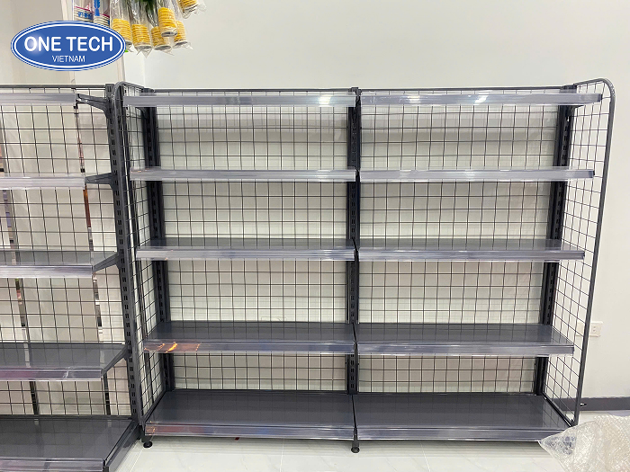 Mesh back single-sided rack