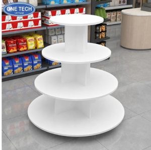 Island Display Rack Stand With Wheels
