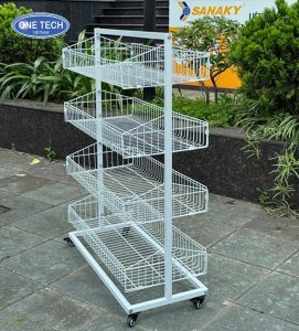 Wire Basket Rack With Wheels