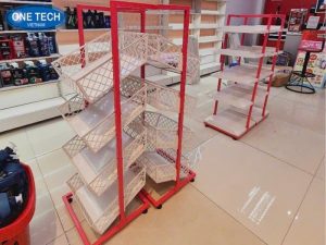 Display Shelves In The Cosmetics Sales Area