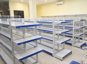 Mesh Back Supermarket Shelf End