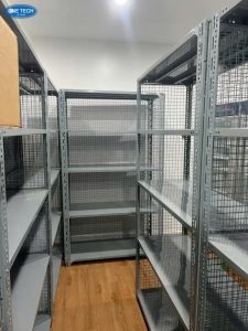 The Structure Of The Slotted Angle Iron Shelving System Includes A Mesh Back And Two Side Panels 2 The Structure Of The Slotted Angle Iron Shelving System Includes A Mesh Back And Two Side Panels 2
