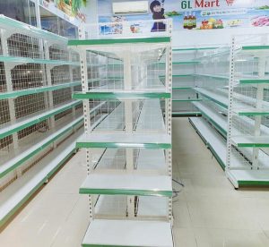 Wire Mesh Display Shelves